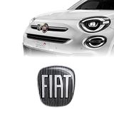 Fiat 14187A 3D sticker reserveonderdeel logo zwart voor 500X voorzijde
