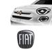 Fiat 14187A 3D sticker reserveonderdeel logo zwart voor 500X voorzijde