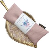 YoZenga Oogkussen | Rozekwarts & Lijnzaad | Biologische Lavendel | Stressvermindering & Hoofdpijn Verlichting | Ideaal voor Yoga & Meditatie | Lightcoral
