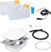 12V Camping Spoelset, Technisch Set, Wastafel Bouwpakket, Spoelbak 325x265x100mm, Ingebouwd + Afdekking, Geschikt voor Buscamper