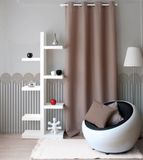 HomeMaison Effen gordijn met zeilringen Taupe Polyester Inbetween gordijn