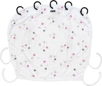 Dooky Universal Cover Zonnescherm Kinderwagen - Twinkle Stars - Wit/Roze