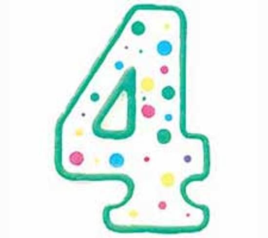 Wilton Cijfer / nummer kaarsje - 4