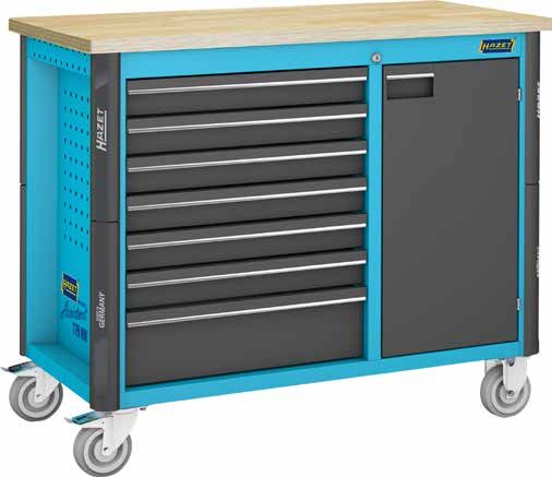 HAZET Assistent 179 NW Draagbare werkbank - Zwart, Blauw - 750 kg - 600x1150x965 mm