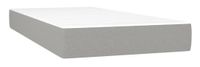 vidaXL Boxspringbed met matras, stof, lichtgrijs, 200x200 cm