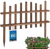 KOTARBAU® Houten Hek, Tuinafscheiding, Grenenhout, 60 cm, Wenge