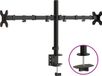 vidaXL Monitorstandaard dubbel VESA 75/100 mm staal zwart