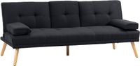 HOMCOM Schlafsofa Polyester 181L x 77B x 78H cm Grau