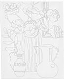 Creativ company CC Colour-in Canvas, Large flowers, D. 1,6 cm, size 24x30 cm, 360 g, 1 pc