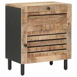 vidaXL Nachtkastje Naturel 50 x 33 x 60 cm Massief Mango Hout