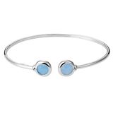 Orphelia ZA-7403 - Armband Bangle - Zilver 925 - Sea Blue Glass - 58 mm