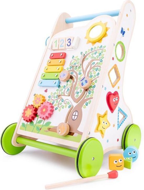 New Classic Toys Houten Activiteiten Duw- Loopwagen