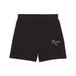 PUMA Essentials Script short met hoge taille voor dames, 13 cm XL, Black