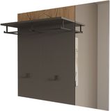 Vicco Irma Wandkapstok – 106 x 95.8 cm met spiegel Antraciet/Artisan