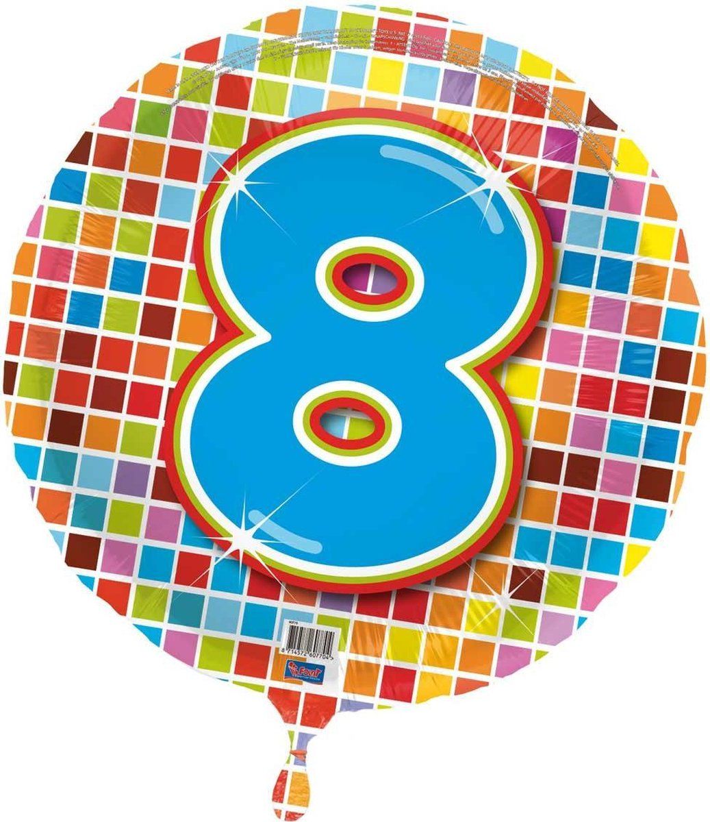 Folat Party Products 17V Bday blocks 8 packed - Meerkleurig