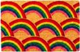 Merkloos Relaxdays Deurmat kokos - regenboog - 60x40 cm - antislip