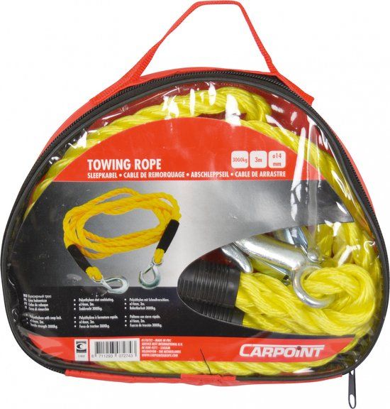 Carpoint Sleepkabel 5000kg - 3 m - Geel