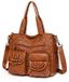 Sac bandoulière sans marque pour femme - Sac bandoulière - Similicuir - Marron