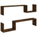 VidaXL Wandschappen 2 stuks 100x15x20 cm bewerkt hout gerookt eikenkleur