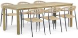 De Laan Projects Tuinset 6 personen 210 cm Aluminium/Rope Taupe