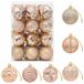 vidaXL Set de boules de Noël - 36 pièces - Or rose - 6 cm - Polystyrène