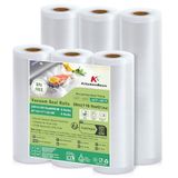KitchenBoss Vacuümzakken voor levensmiddelen: 3 rollen 28 x 600 cm + 3 rollen 20 x 600 cm