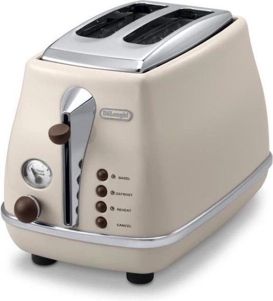 De'Longhi Icona Vintage CTOV2103.BG - Broodrooster - Beige