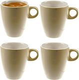 Cosy & trendy Koffiekopjes/bekers - 8x - beige - 190 ml - Keramiek - glans finish