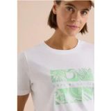 cecil Shirt met ronde hals en frontprint
