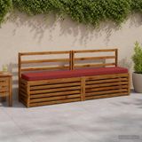 vidaXL - 1-delig - Bankkussen - VUGHT - 100% - Polyester - Rood - 180 x 30 x 5 cm