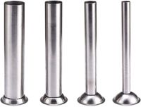 Set de 4 tubes à saucisse sans marque pour machine à saucisse | Tubes à saucisse en acier inoxydable | Parfait pour les saucisses maison