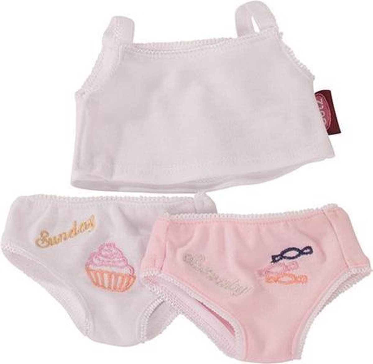 Götz Götz Boutique, ondergoed "Weekend", babypoppen 30-33 cm / staanpoppen 45-50 (Inhoud: 3 stuks)