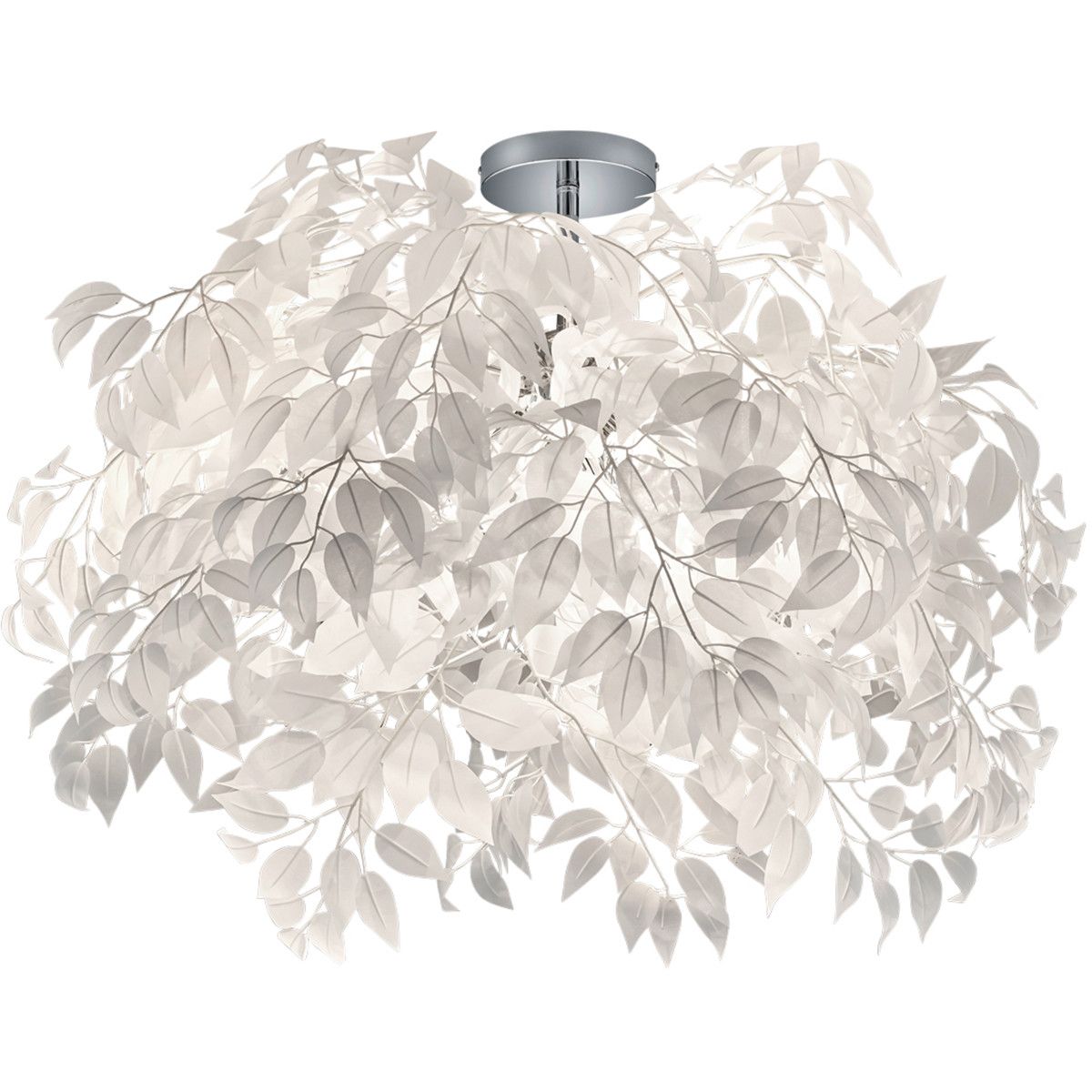 BES LED Trion Lovy Plafondlamp - Rond - 3-lichts - E14 - Chroom - Ø70cm