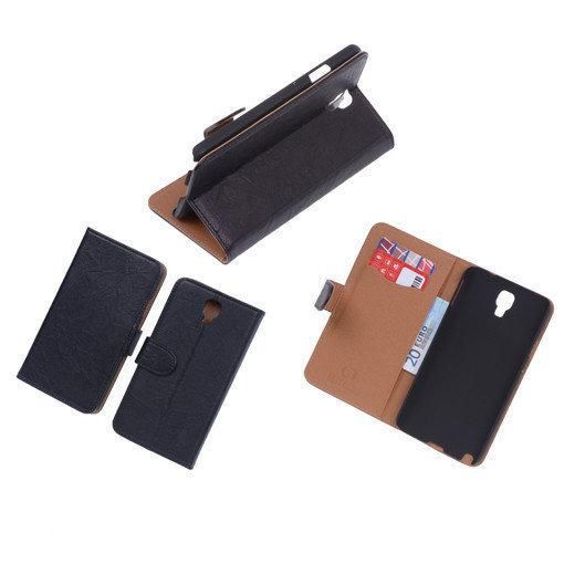 Best Cases Samsung Galaxy Note 3 Neo - Echt Leer Bookcase Zwart - Lederen Leder Cover Case Wallet Hoesje accessoire accessoires case cover covers hoes hoesje hoesjes bookcase flip wallet cover portemonne hoes