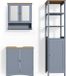 Vicco Meuble de salle de bain Bianco, Gris, 3 pièces