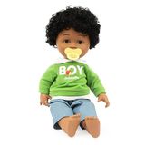 Cicciobello My Friends Interactieve pop, hoogte 42 cm, spellen voor kinderen van 2 jaar, klassiek met fopspeen, gedetailleerde jurk en borstelbaar haar, afro