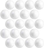Merkloos / Sans marque Piepschuim bollen/ballen - 20x - D10 cm - wit - Kerstballen maken - Knutselen hobby materialen