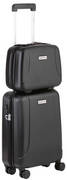 CarryOn Skyhopper Handbagage en Beautycase - 55cm TSA Trolley en Make-up koffer - Zwart