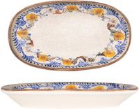 Bonna Serveerschaal - Retro Floral - Porselein - 19x11 cm - set van 2