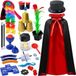 Ensemble de sorcier pour enfants en plastique - Ensemble de sorcier pour tout-petits - Chapeau de sorcier rose vif