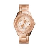 Fossil Stella Dameshorloge, chronograaf kwartsuurwerk, met roestvrijstalen armband