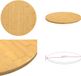vidaXL Plateau ø 50x1,5 cm bamboe