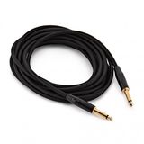 Gear4music 6.35mm TS Jack - 6.35mm TS Jack Braided Pro Cable, 9m