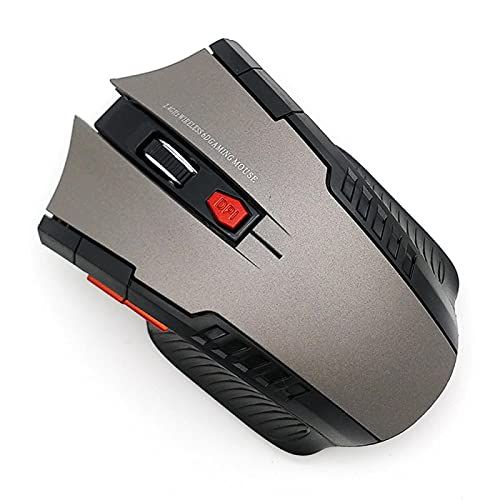 n/a Panda n/a 2000DPI 2.4GHz draadloze optische muis met USB-ontvanger, draadloze muis voor gamers, voor laptop grijs
