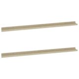 VidaXL Wandschappen 2 st 115x9x3 cm sonoma eikenkleurig