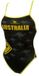 Turbo Australia Kangaroo Signal Maillot de bain Noir 2XL Femme