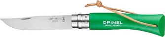 Opinel - No 07 Zakmes Colorama met leren koord - RVS - Groen