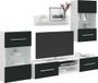 Maison Exclusive - Meuble TV, 5 pièces, avec éclairage LED, composite bleu indigo mat