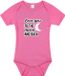 Bellatio Decorations Shoppartners Bv Love you to the moon and back tekst baby rompertje roze baby meisjes - Kraamcadeau / babyshower - Babykleding 80