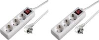 Merkloos / Sans marque Tafelcontactdoos - 2x - 3-voudig met schakelaar - geaarde stekker/verlengsnoer - stekkers en verlengsnoeren - handig in huis
